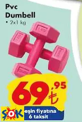PVC DUMBELL • 2X1 KG PVC DUMBELL • 2X1 KG